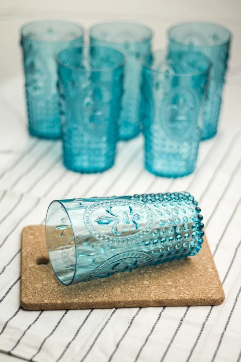 Akrilik Aquamarin 6'lı Uzun Bardak & Su Meşrubat Bardağı 750 ml ( Büyük Boy & Cam Değildir )