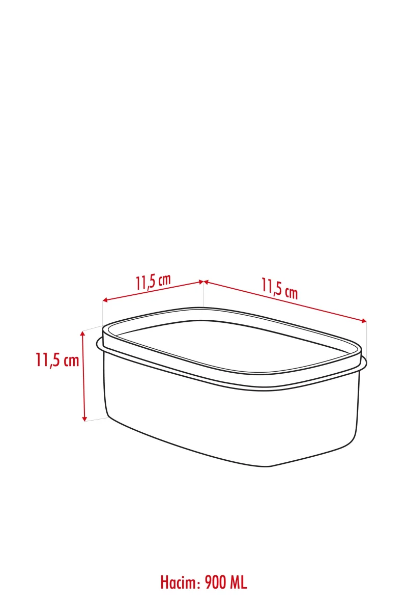 6 Adet Bölmeli Saklama Kabı & Kahvaltılık (900 ML)