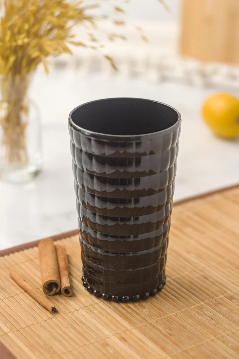 Allegra Siyah 6’lı Bardak Seti 750 ml Akrilik Malzeme - Cam Değildir Kırılmaya Dayanıklı