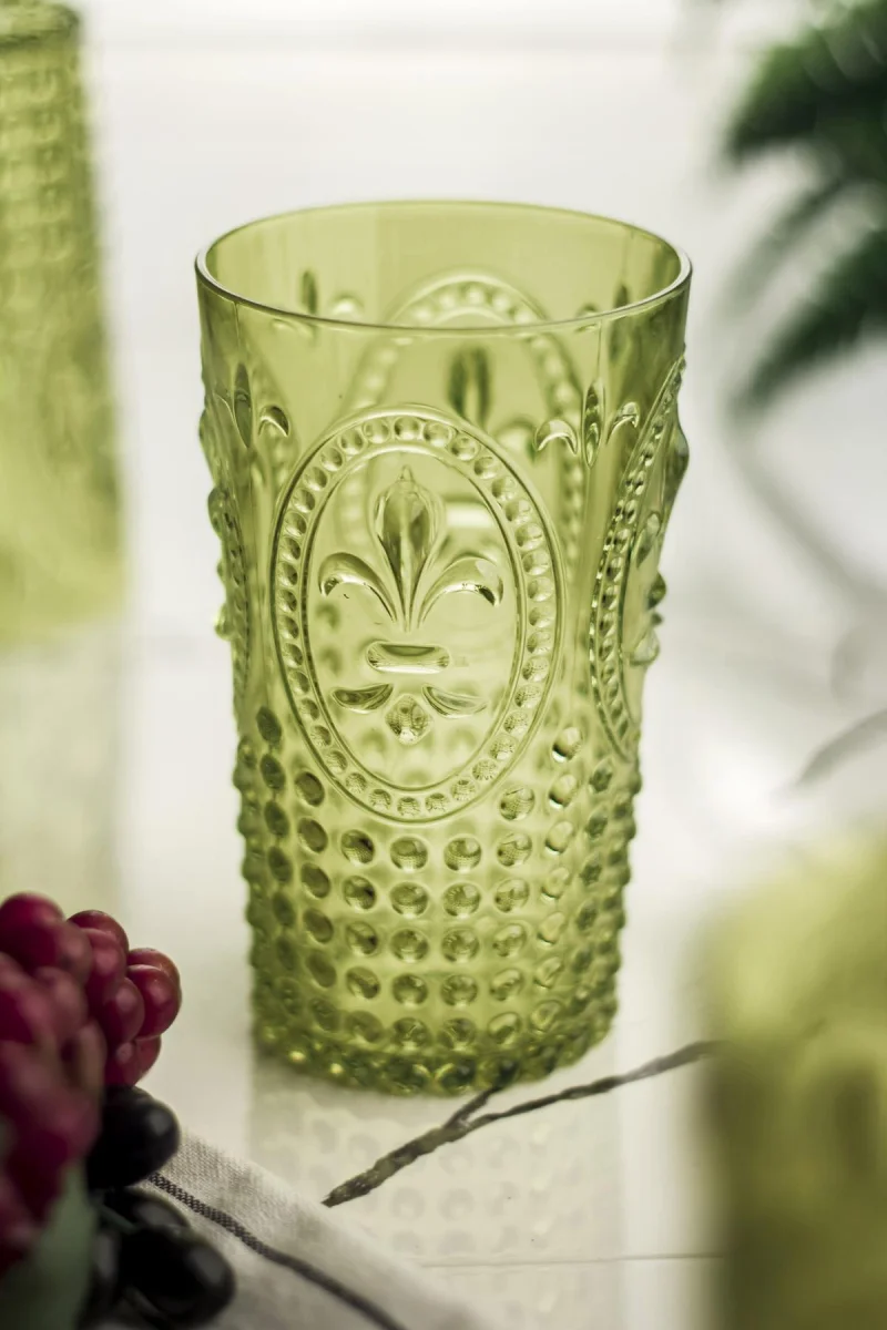 Akrilik Koyu Yeşil Tekli Uzun Bardak & Su Meşrubat Bardağı 750 ml ( Büyük Boy & Cam Değildir )