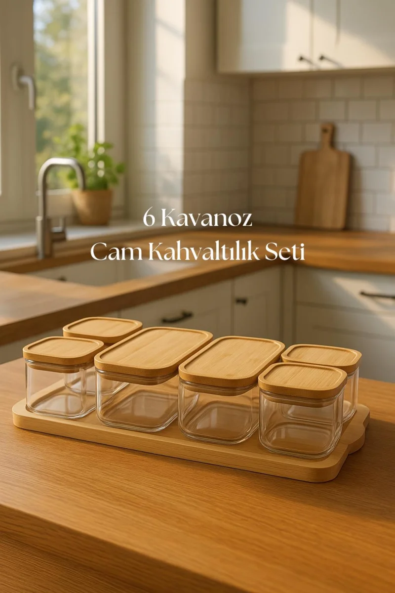 6’lı Cam Kahvaltı Seti 13 Parça