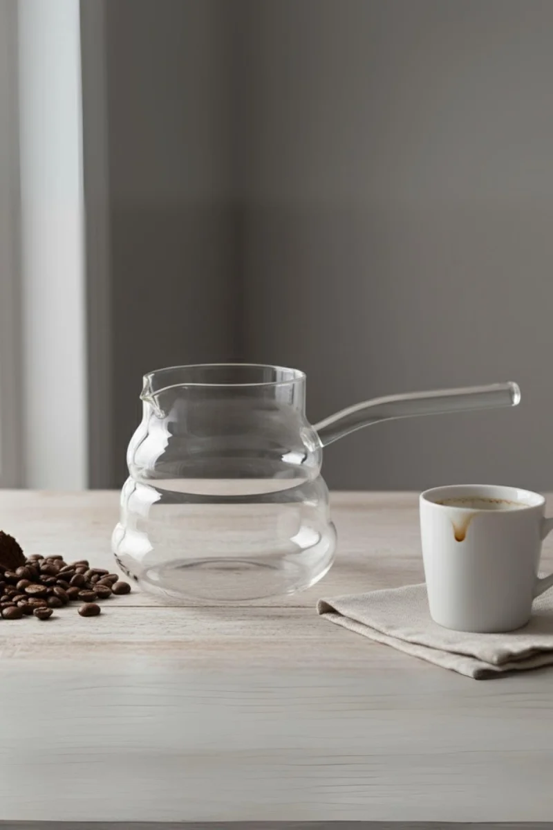 Isıya Dayanıklı Cam Cezve 400 ml