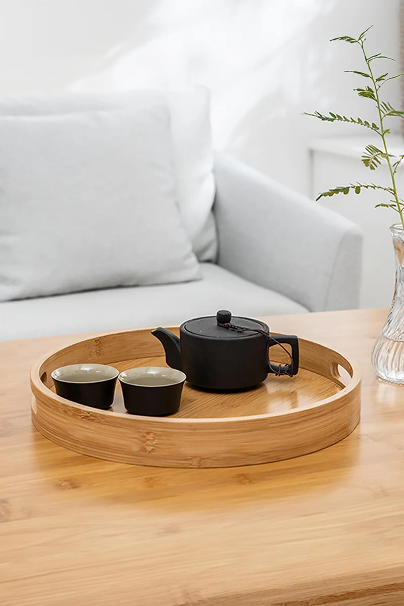 Yuvarlak Bambu Tepsi 40 cm