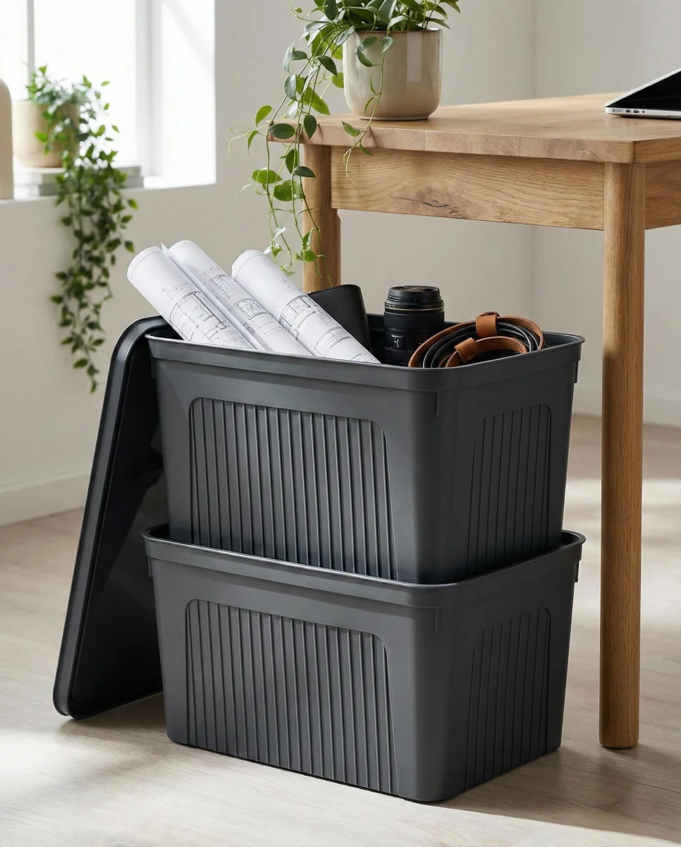 Füme 2'Li 27 LT Ünit Saklama Kutusu & Çok Amaçlı Banyo Ve Ev Düzenleyici Organizer