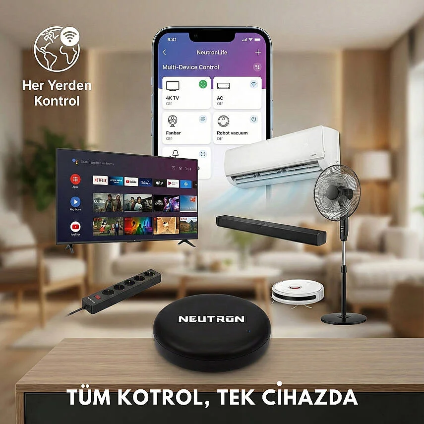 Akıllı Wifi Kumanda, Tüm Cihazları Telefondan Yönetme