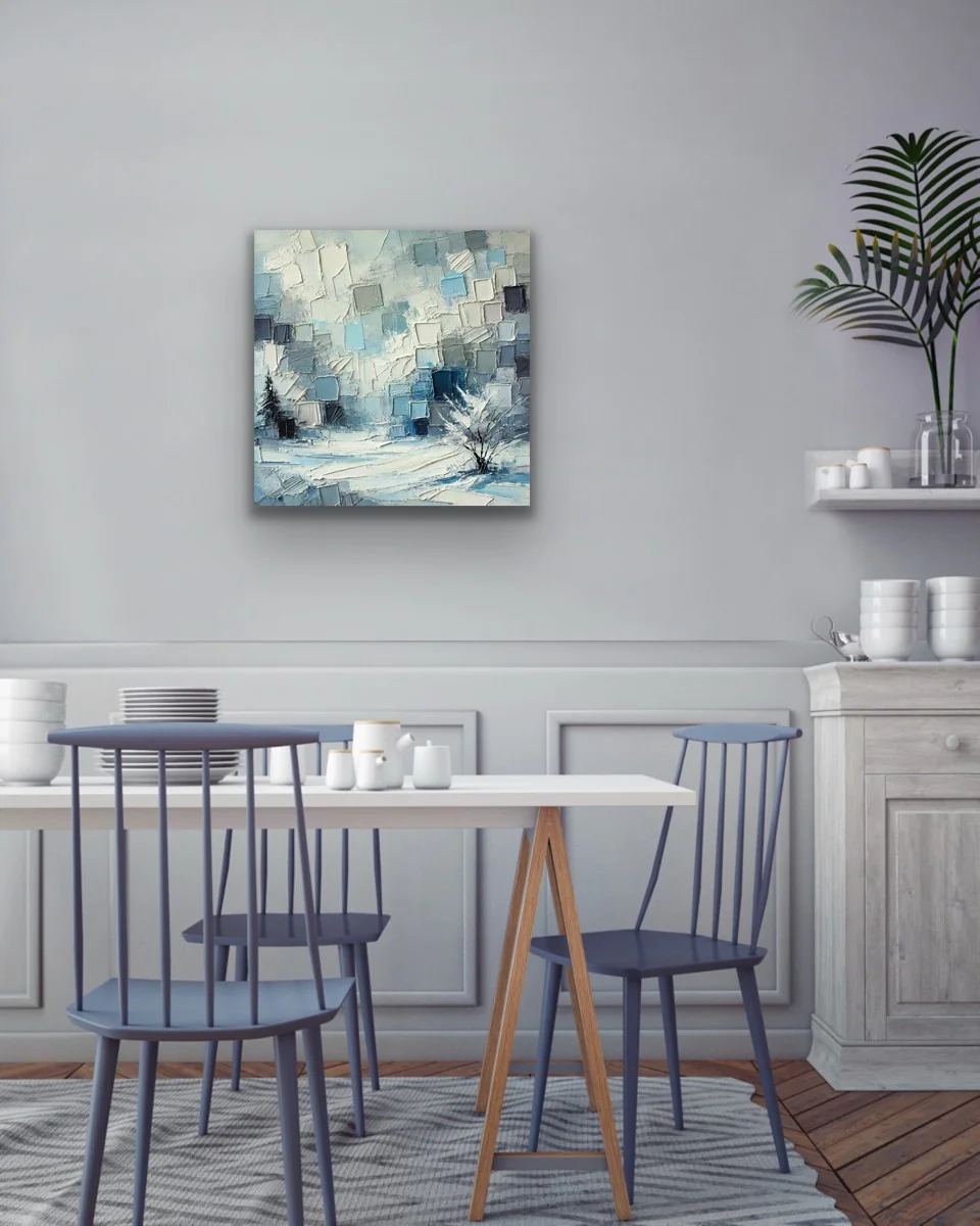 Kış Mevsimi Kanvas Tablo 60x60cm