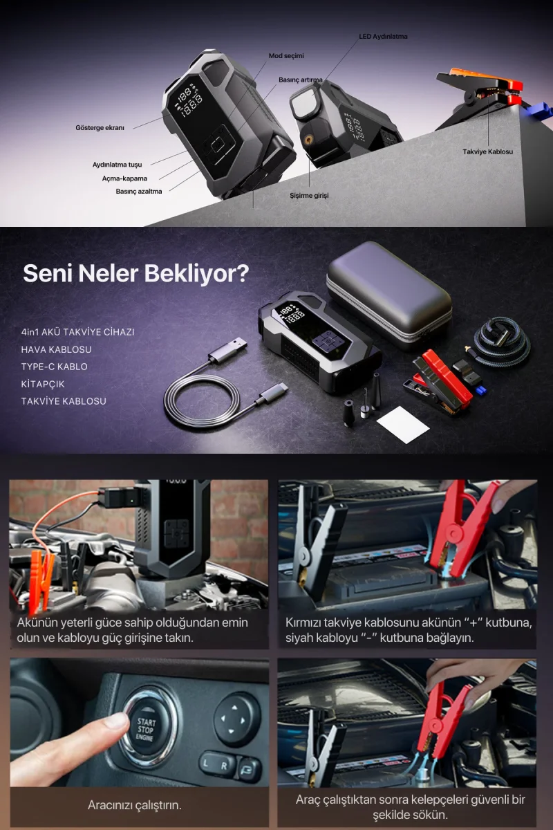 Jump Starter 4in1 16000mAh
