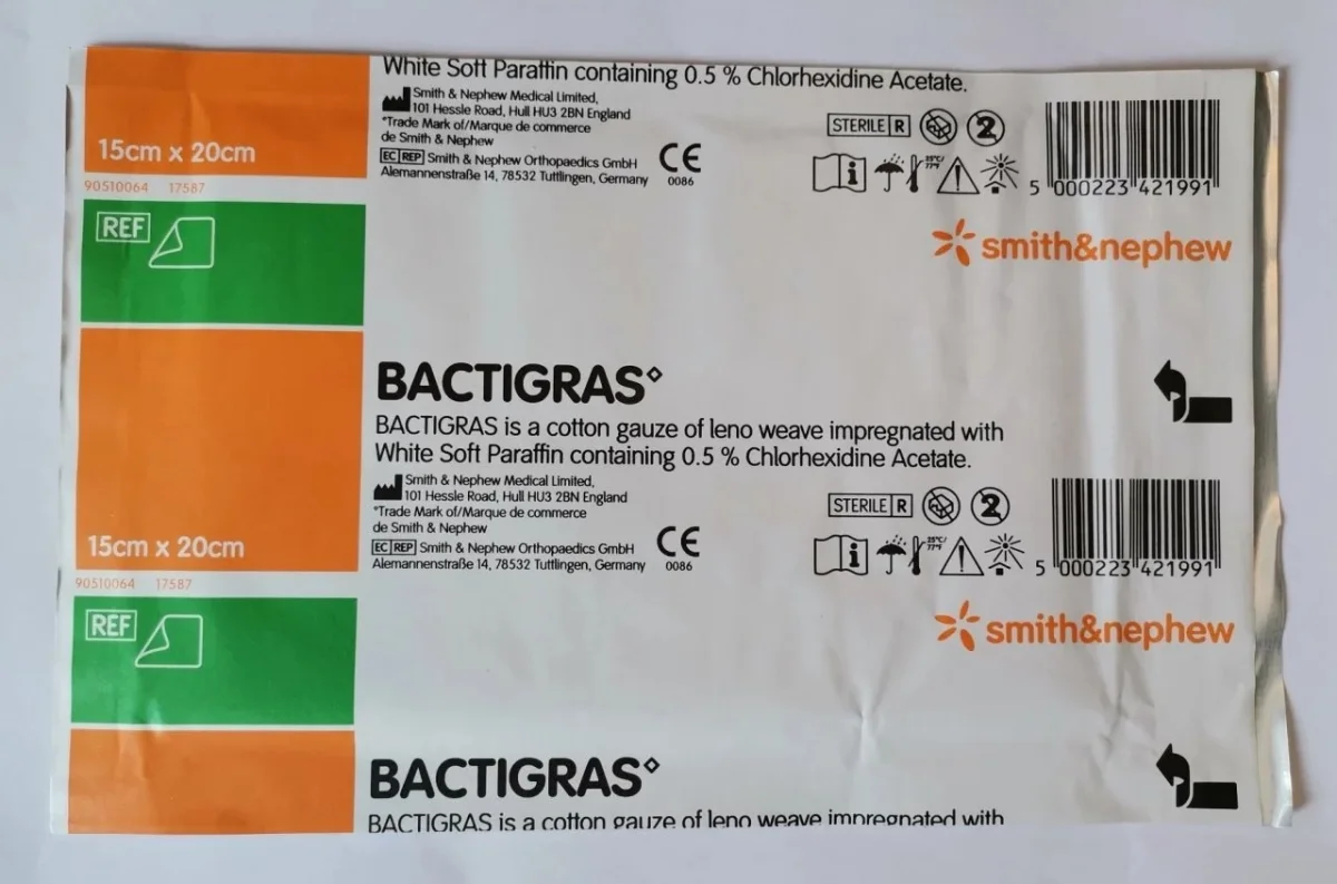 Bactigras - 15 cm x 20 cm - Steril