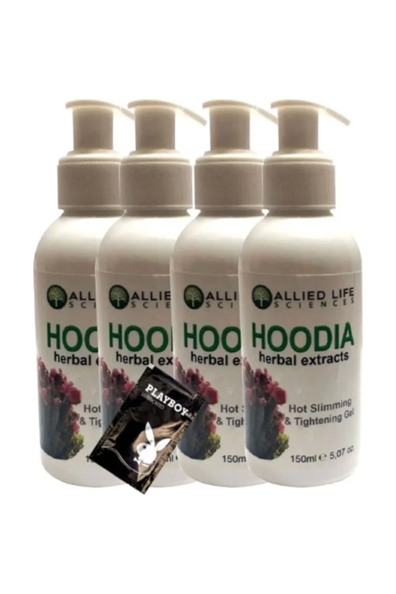 Allied Life Sciences Hoodia Herbal Extracts Hot Slimming & Tightening Gel 150 ml x 4 adet + Jel