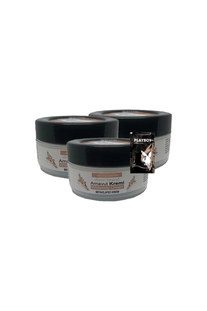 Arnavut Kremi 3x50 ml Cilt Renk Açıcı Masaj Bakım Kremi 1 adet Jel ile
