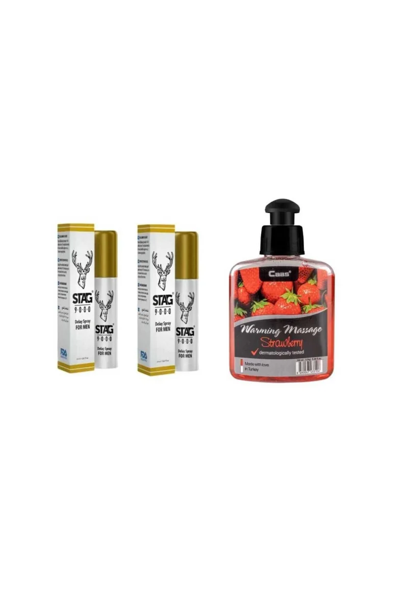 Çilek Aromalı Kayganlaştırıcı Masaj Yağı Erkeklere Özel Sprey 2 Adet