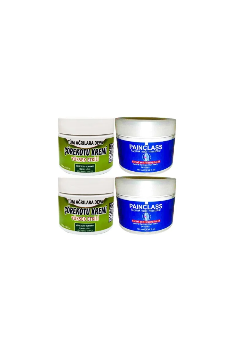 Çörek Otu Kremi Orta Boy  2 x 100 ml - Painclass Kuyruk Yağı Kremi 2 x 100 ml