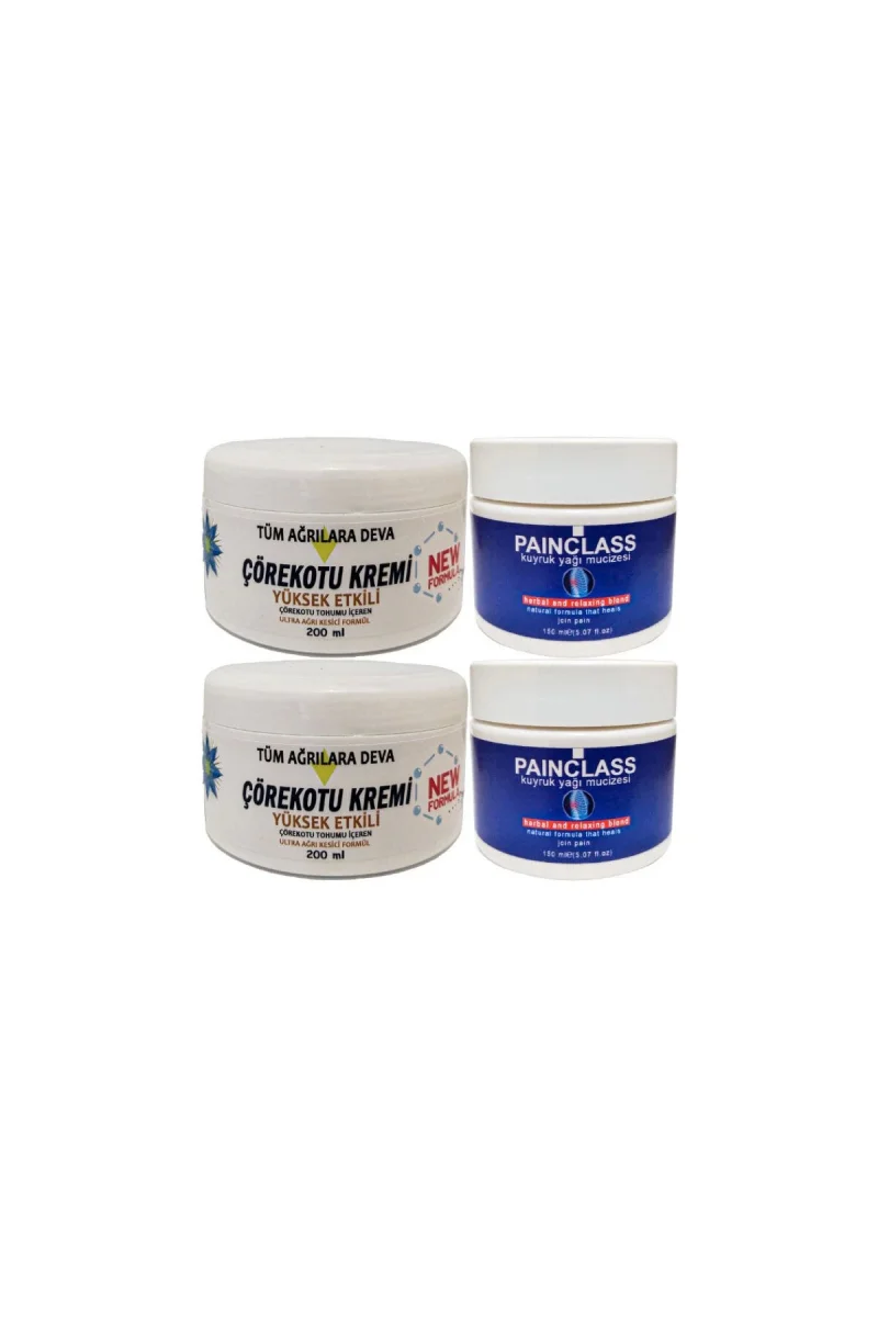 Çörek Otu Kremi XL Boy  2x200 ml+PainClass Kuyruk Yağı Kremi 2x150 ml