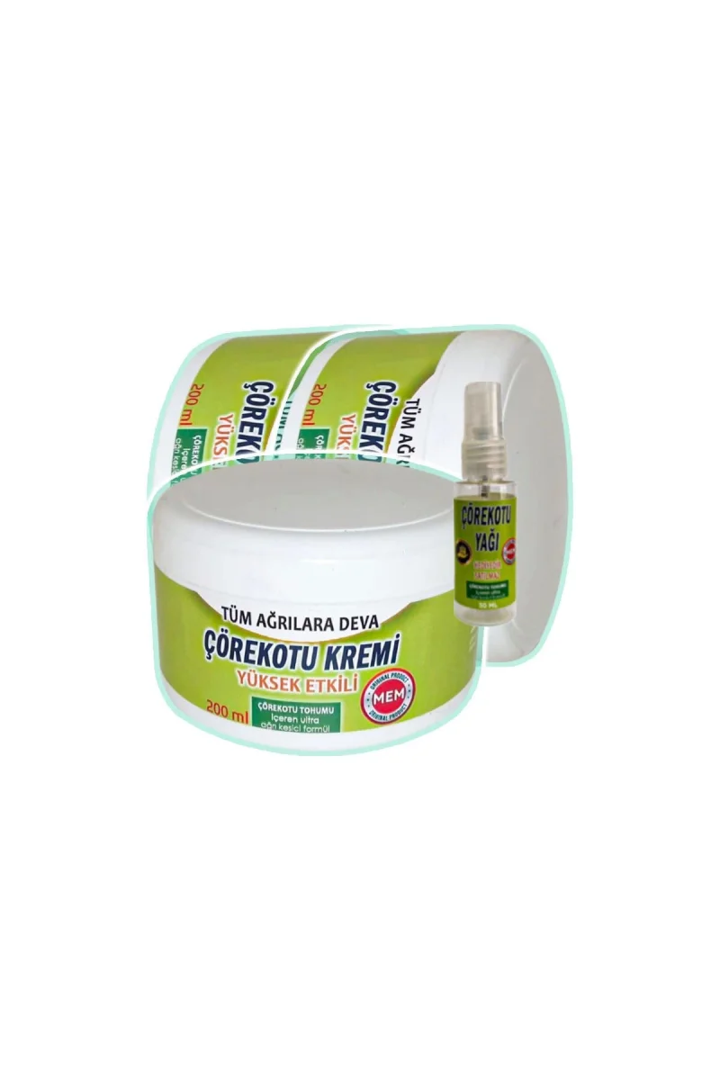 Çörek Otu Rahatlatıcı Bakım Kremi 3x200 ml+30 ml Çörek Otu Yağı ile