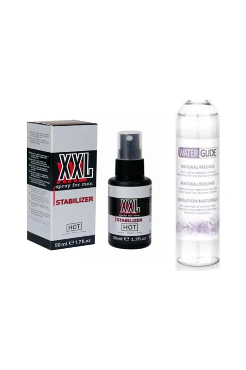 Hot Xxl Peak Power For Men Sprey 50 ml Waterglide Natural Lubricant 400ml