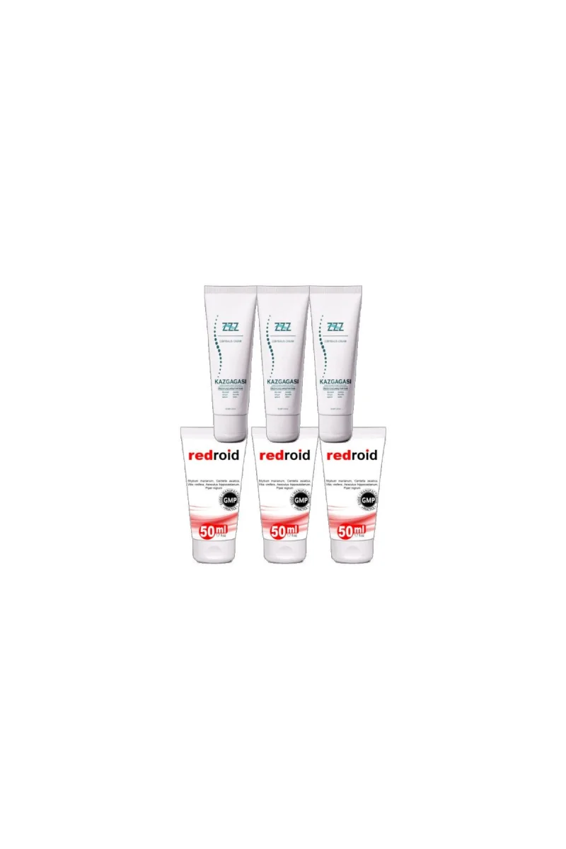 Kaz Gagası Kremi 3x100 ml Rahatlatıcı +Redroid Rahatlatıcı  Krem 3x50 ml