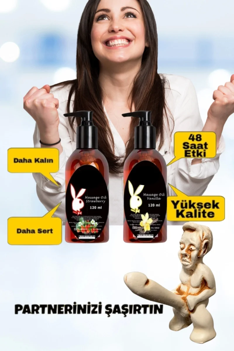 Massage Oil Strawberry And Vanilla Fragrances 120 Ml Çilek Ve Vanilya Kokulu Vücut Masaj Yağı