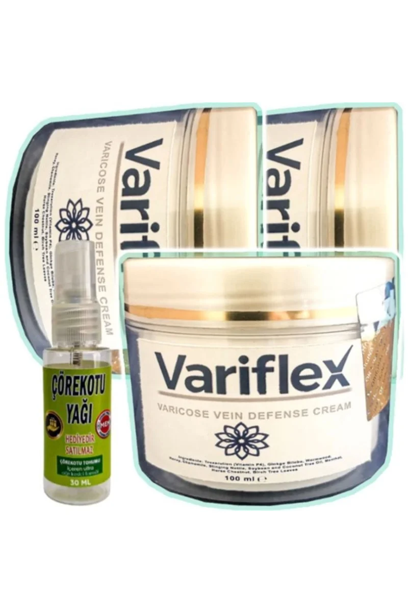 Variflex Bacak Bakımı Kremi 100 ml x 3 adet + Çörek Otu Yağı 30 ml