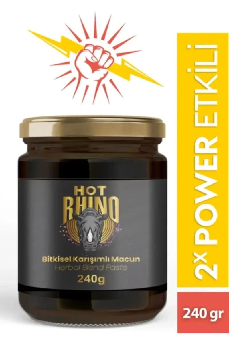 Hot Rhino Erkeklere Özel Doğal Karışımlı Ballı Atom Macun 240 gr X 3 Adet