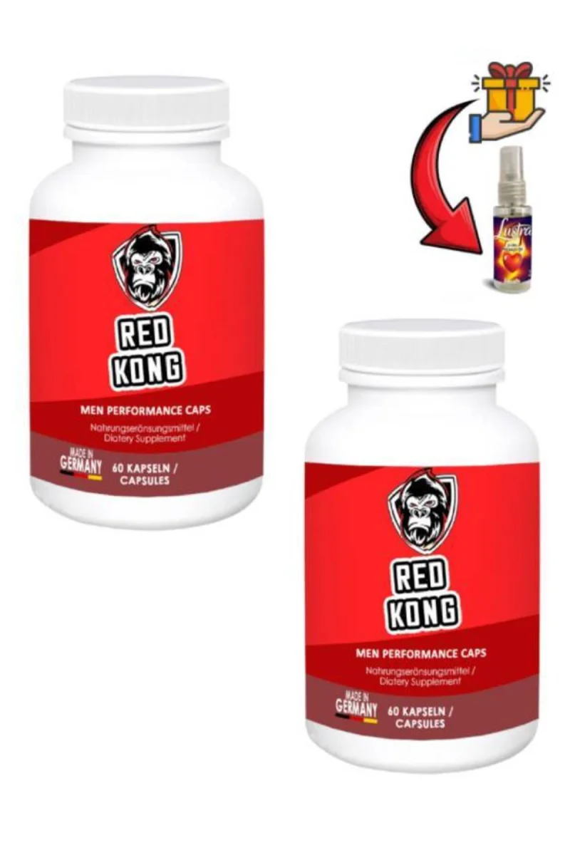 Red Kong Erkeklere Özel Bölge Destekleyici 60'lı x 2 ad+Lustra Masaj Yağı