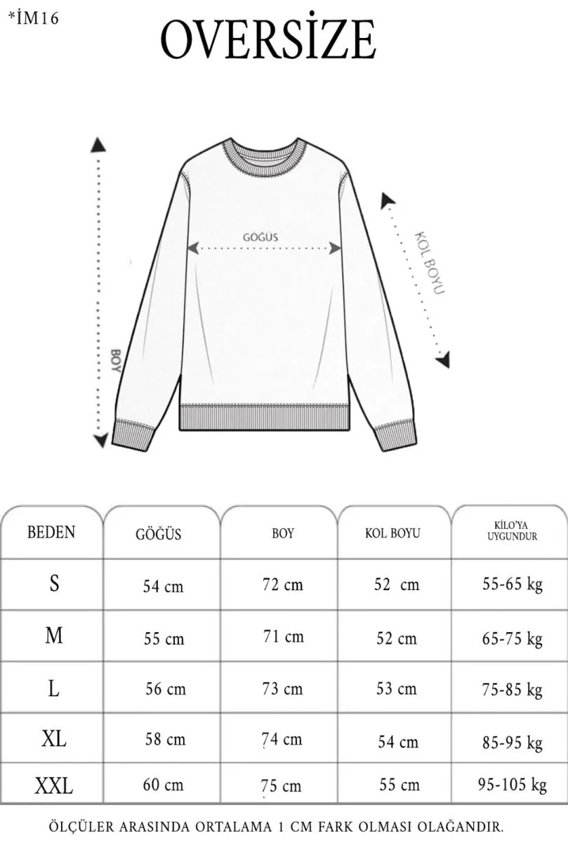 Kadın 3 İplik Pamuklu Bisiklet Yaka Baskılı SweatShirt - Siyah