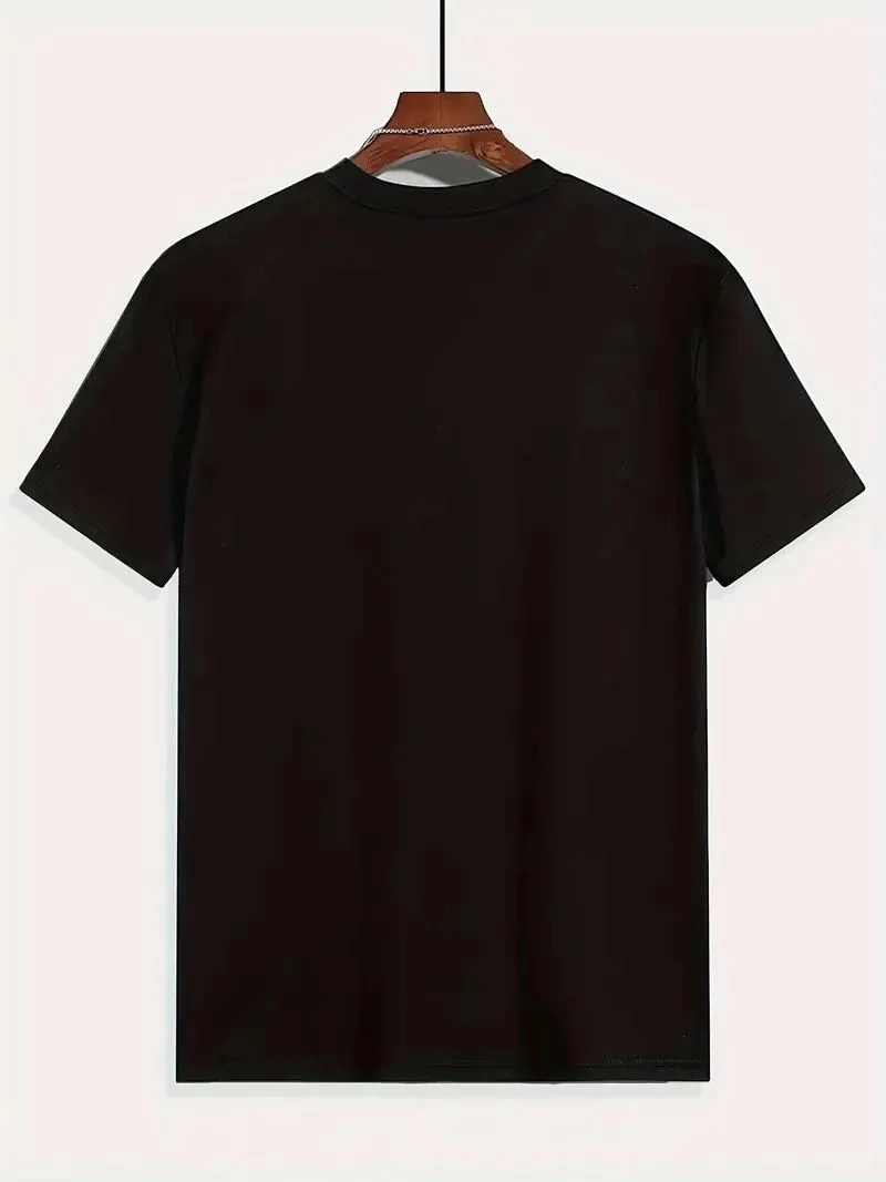 Erkek Tişört Araba Baskılı Kısa kol t-shirt - Siyah