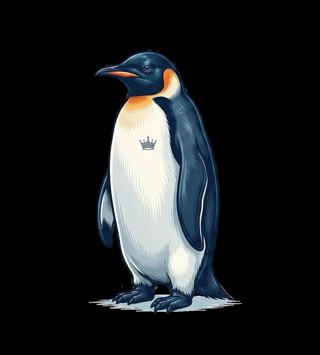 Kadın T-Shirt Penguen Baskılı Bisiklet Yaka Kısa kol yazlık Tişört - Beyaz