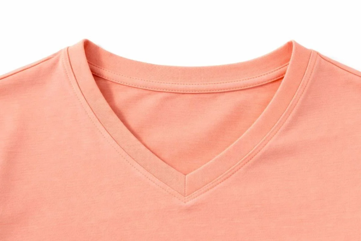 Genç Kız Çocuk V Yaka Tişört Model - Toz Pembe