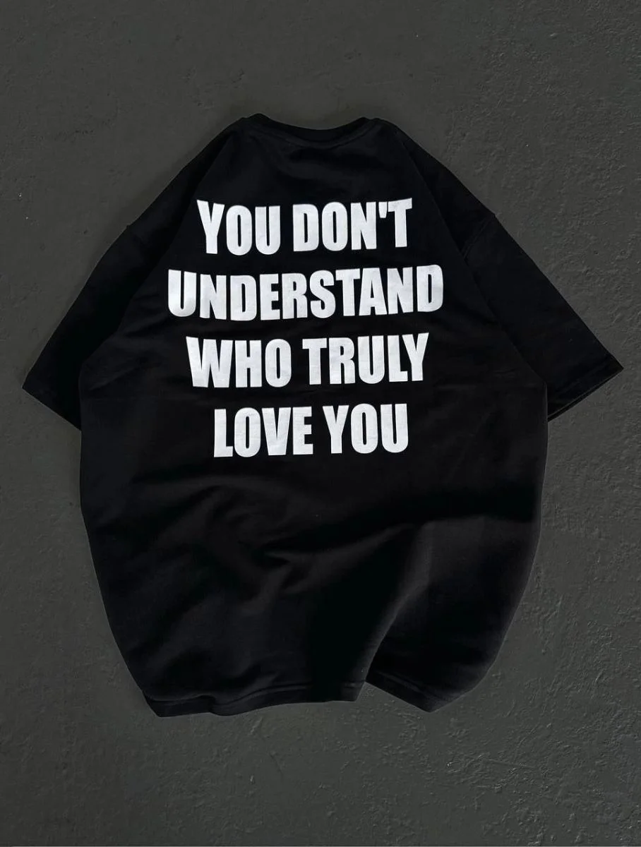 Kadın Baskılı T-Shirt Kısa Kol Bisiklet Yaka Regular Fit Rahat Kalıp Günlük Tişört  - Siyah