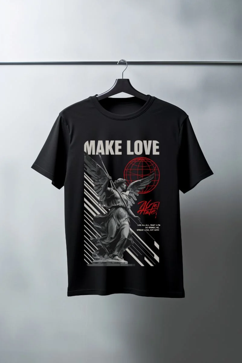 Unisex Oversize 24/1 Penye DTF Baskılı Tişört - DTF78