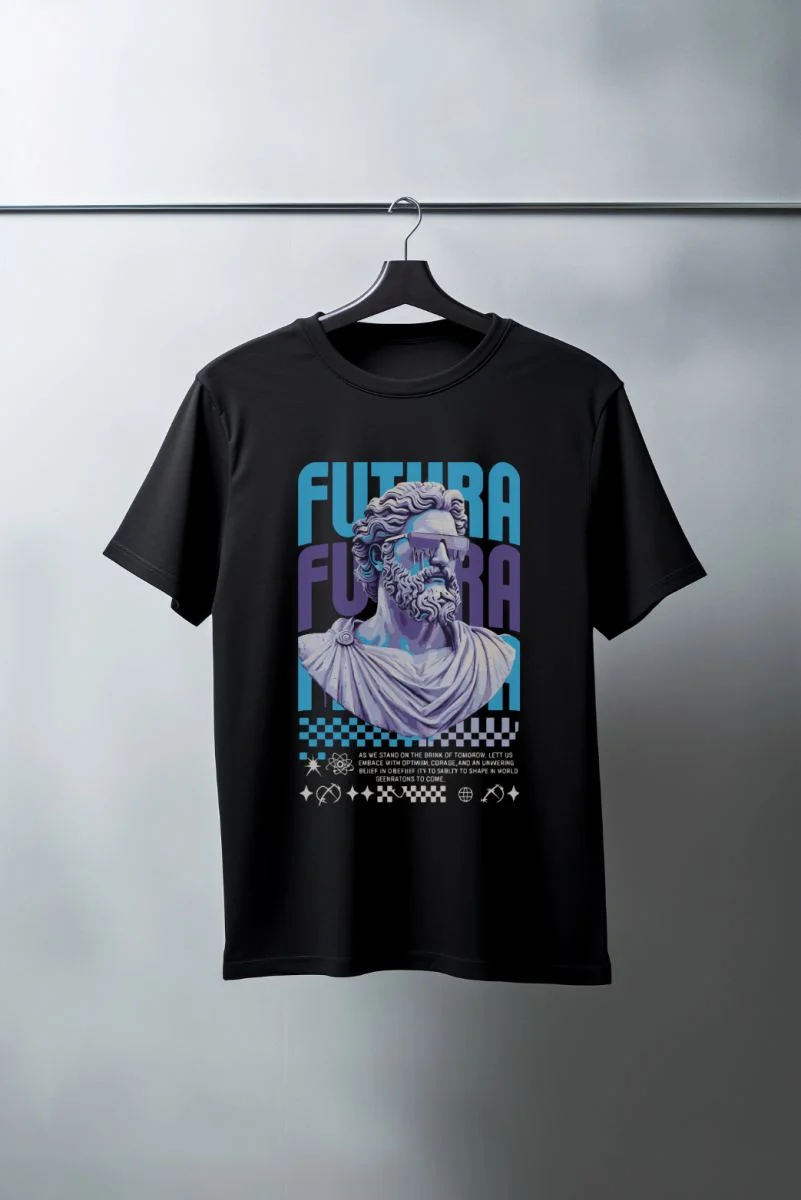 Unisex Oversize 24/1 Penye DTF Baskılı Tişört - DTF85