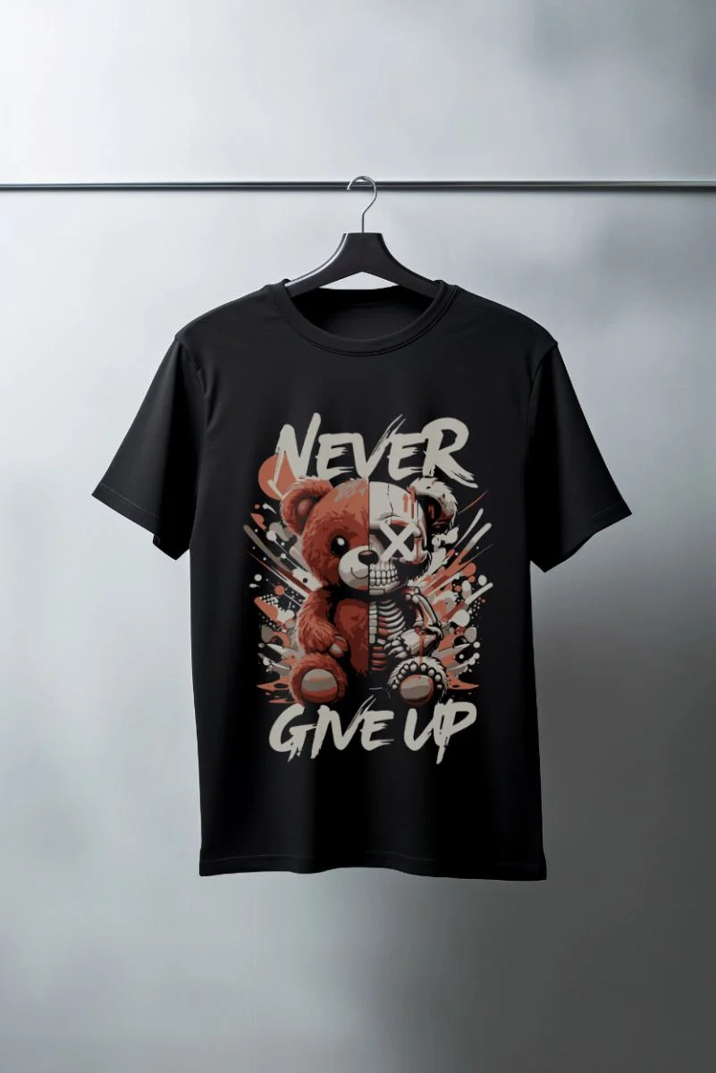 Unisex Oversize 24/1 Penye DTF Baskılı Tişört - DTF127