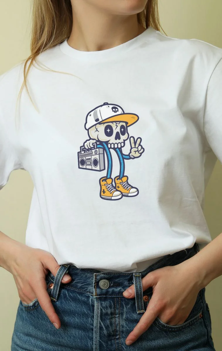 Unisex Oversize 24/1 Penye DTF Baskılı Tişört - DTF152