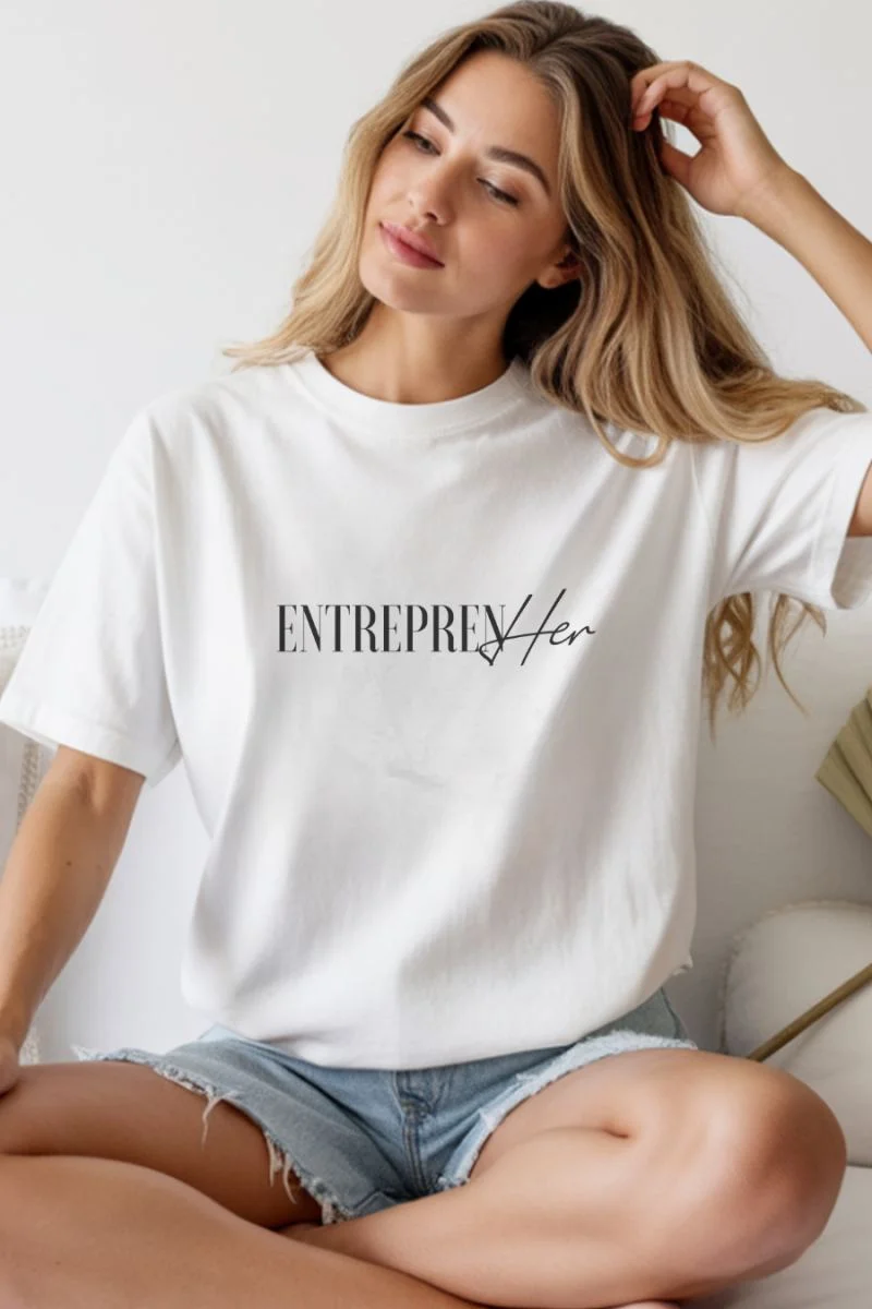 Unisex Oversize 24/1 Penye DTF Baskılı Tişört - DTF234
