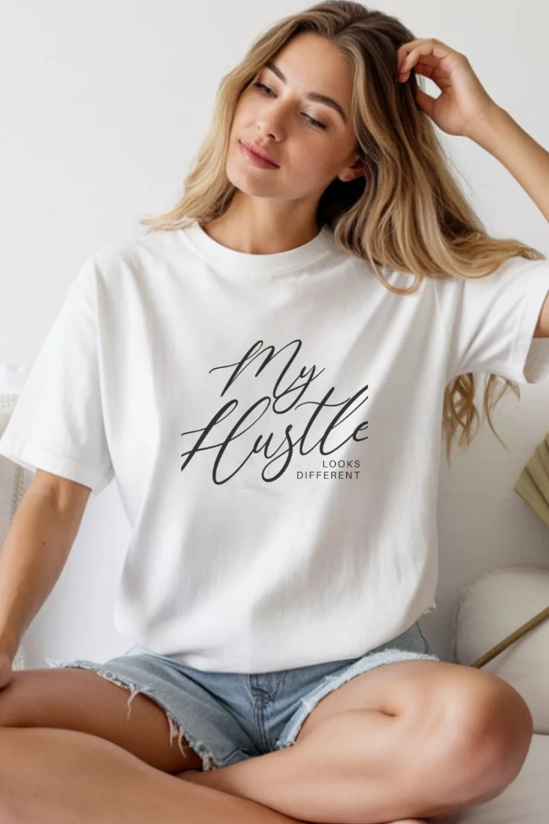 Unisex Oversize 24/1 Penye DTF Baskılı Tişört - DTF252