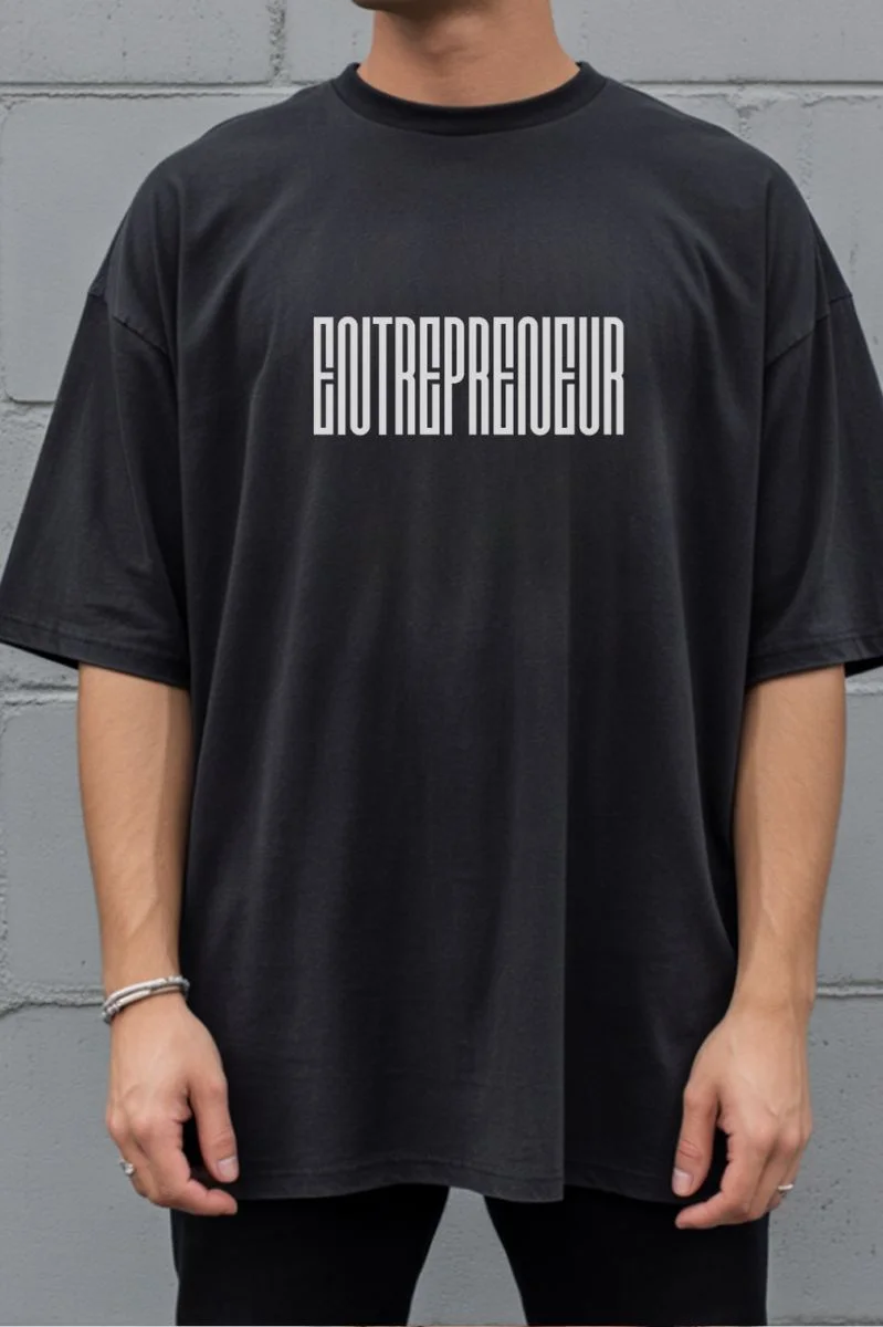 Unisex Oversize 24/1 Penye DTF Baskılı Tişört - DTF297