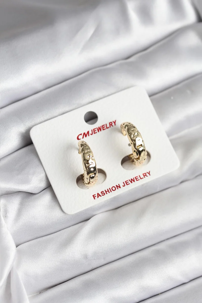 14K Gold Renk Kaplama CM Kadın Küpe