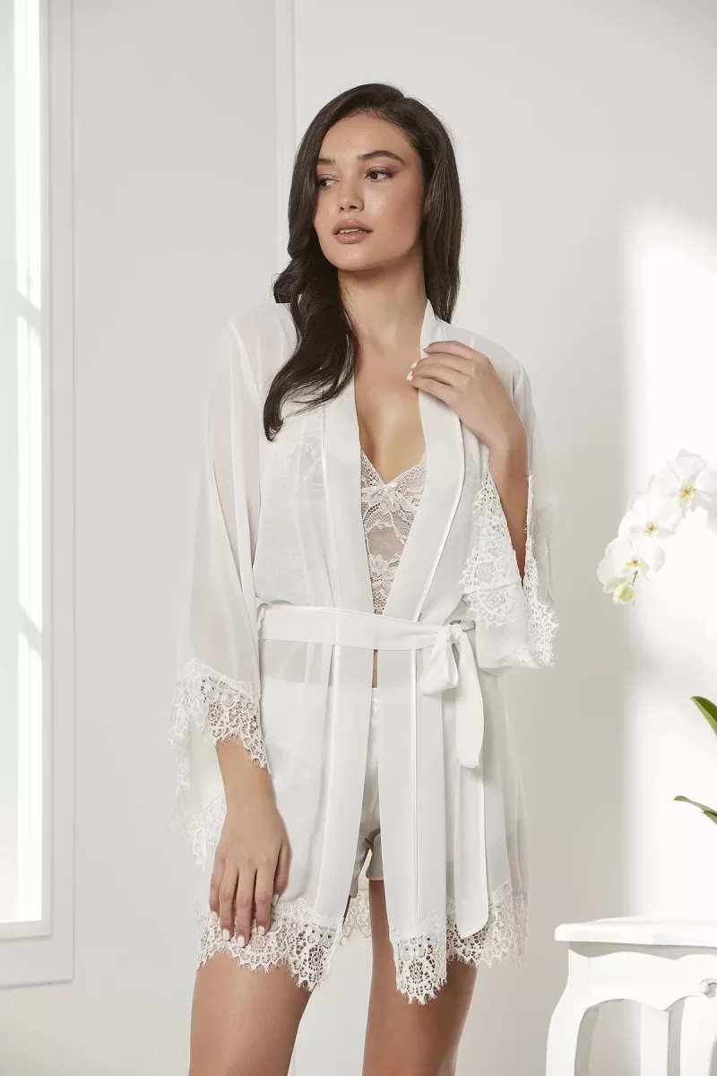 Pierre Cardin 7005 Sabahlıklı Şort Gecelik Takım
