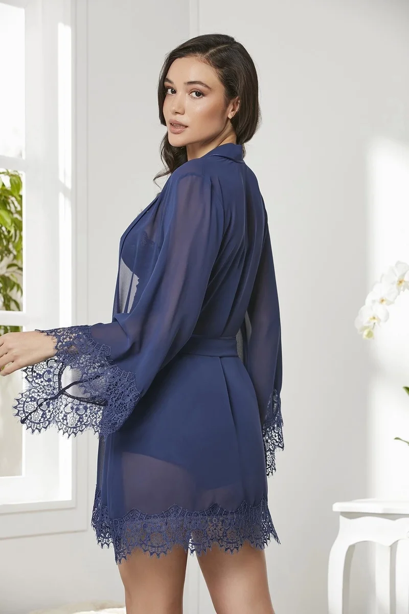 Pierre Cardin 7005 Sabahlıklı Şort Gecelik Takım