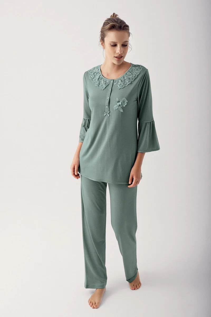14200 Bayan Uzun  Kol Pijama Takımı