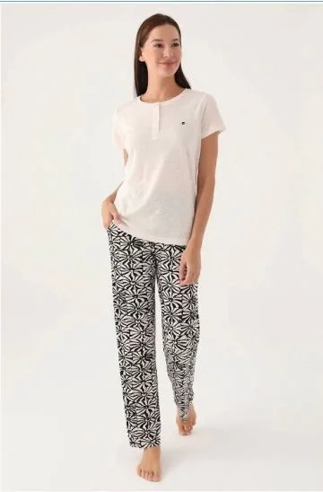 Pierre Cardin 8788-S Kadın Kısa Kol Pijama Takımı