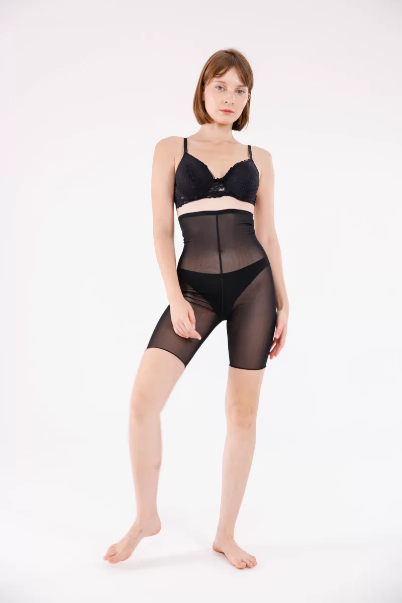 Freshness 0007 Lazer Kesim Tül Yüksek Bel Şort Korse