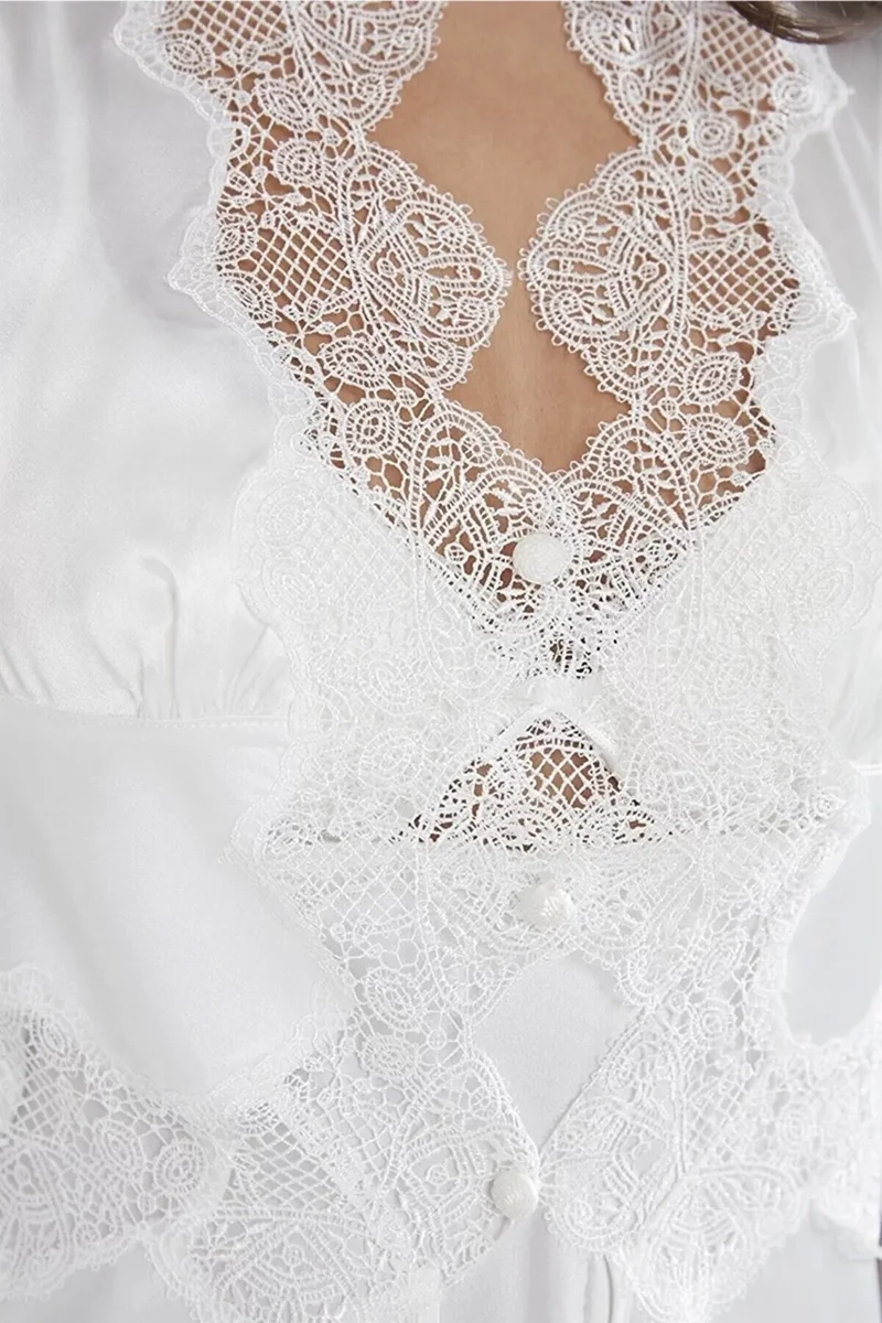 Pierre Cardin 6335 6'lı Saten Gecelik Sabahlık Takım