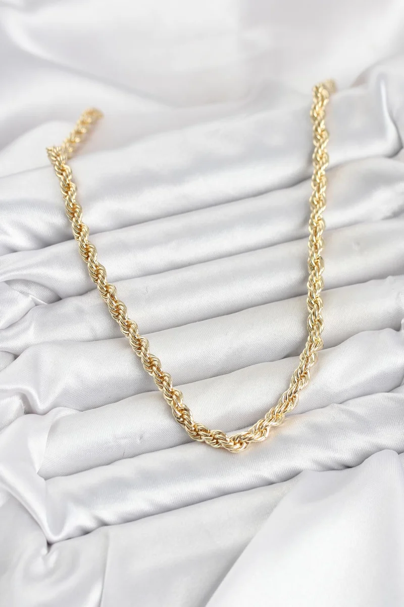 CM Burgu Model Gold Renk Pirinç 60 cm Kadın Kolye