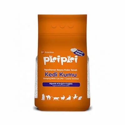 Pisipisi Sabun Kokulu Topaklanan Kalın Taneli Bentonit Kedi Kumu 10 Kg