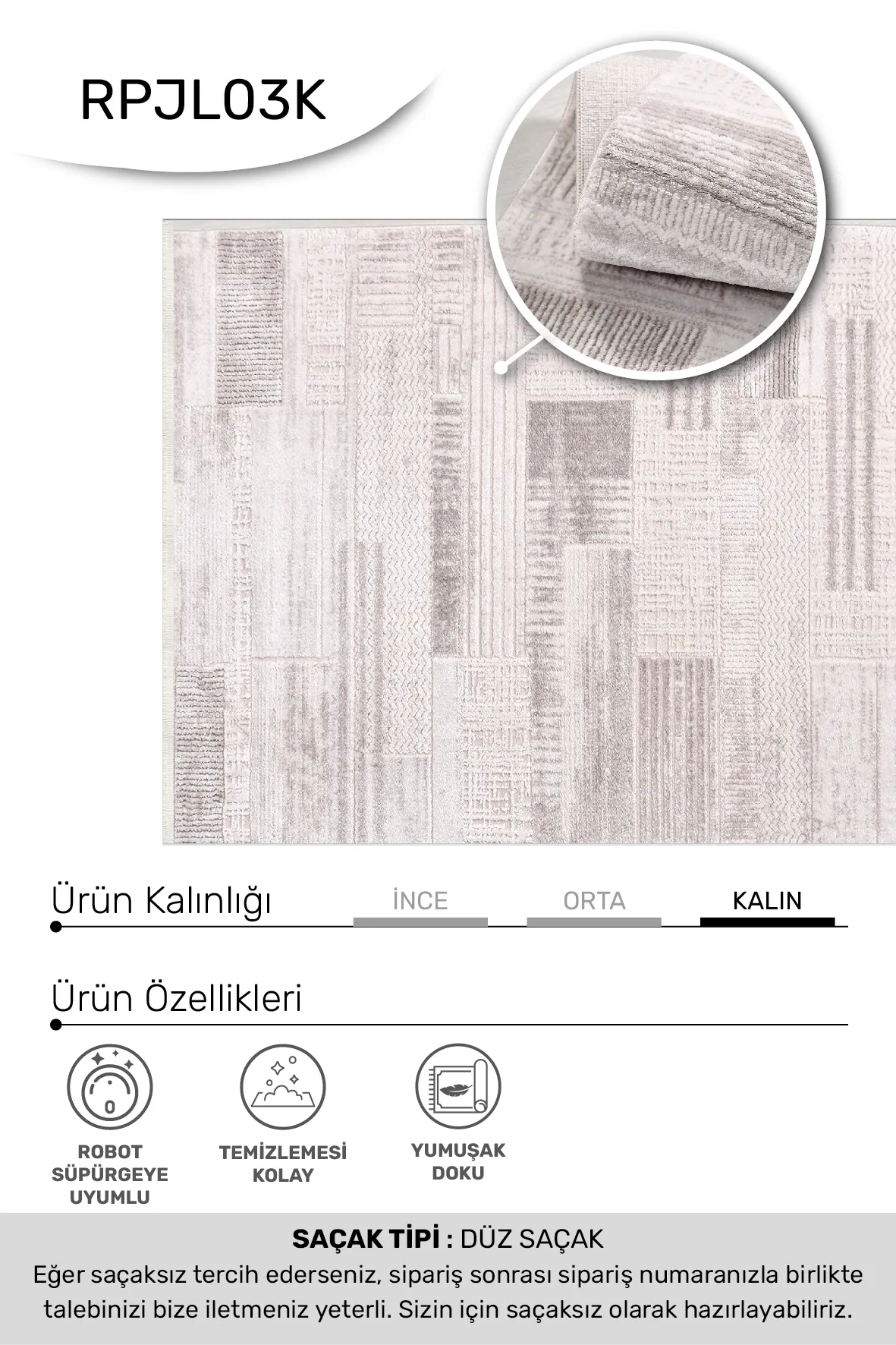 YoudayHomeCollection JALURA Model Halı 200X400
