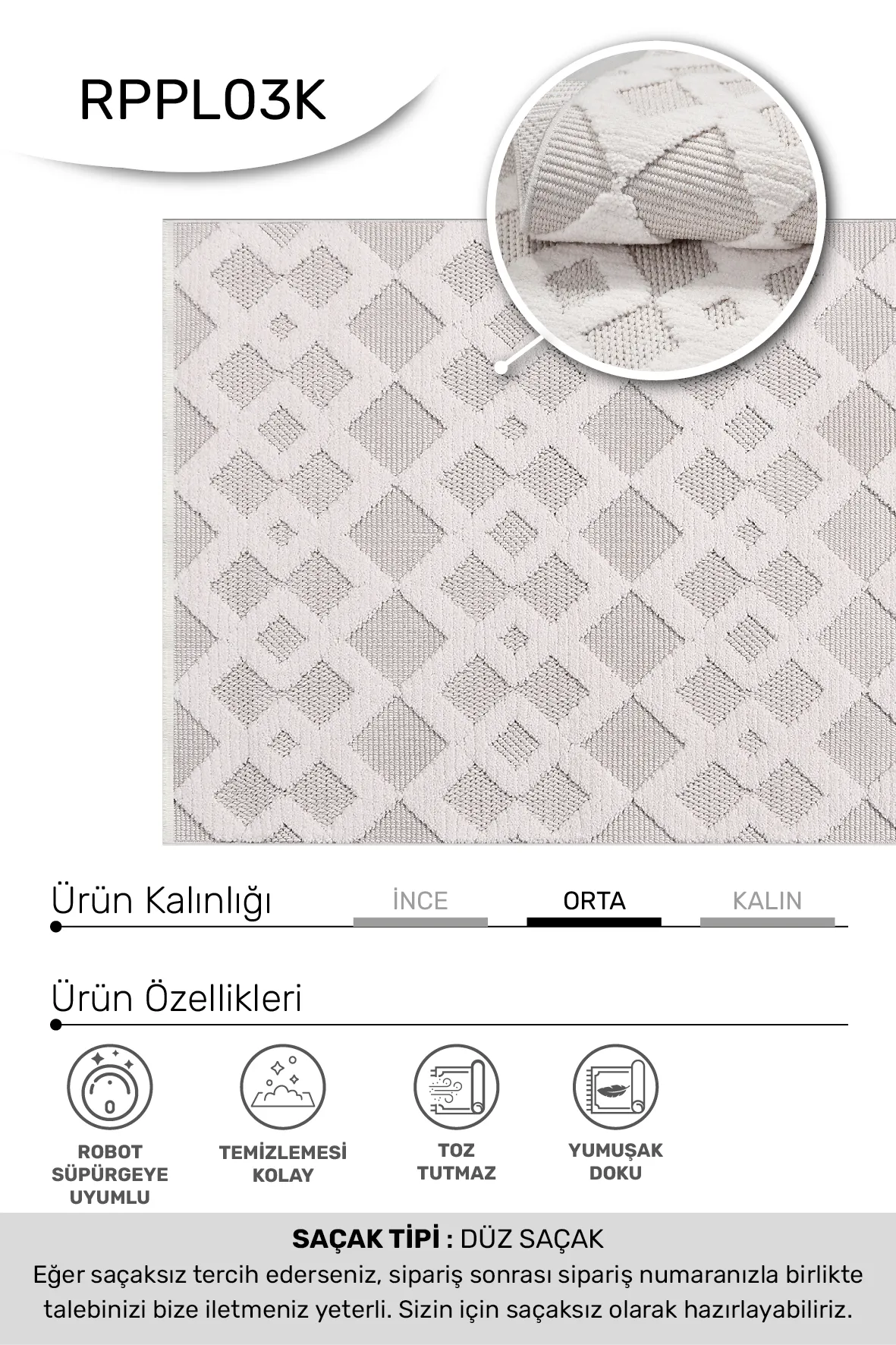 YoudayHomeCollection MASAL Model Halı 80X250