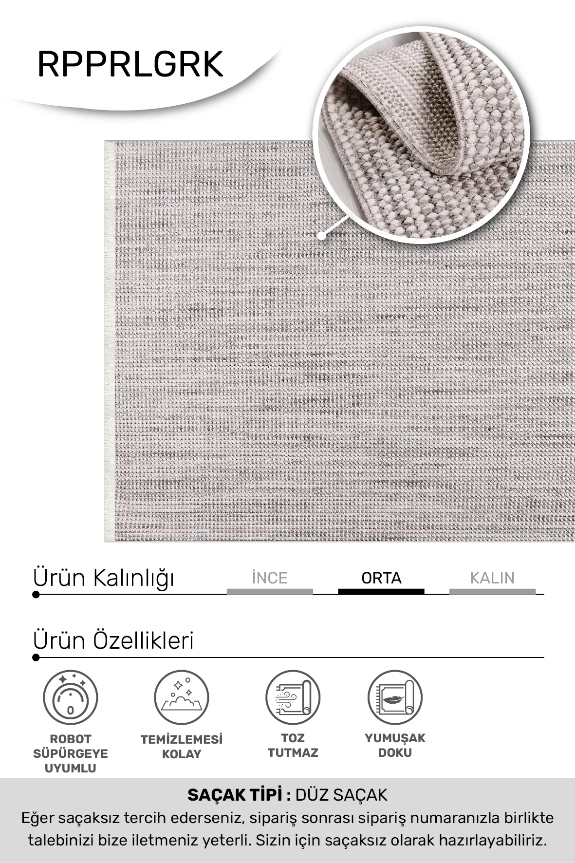 YoudayHomeCollection PARLA Model Halı 100X200