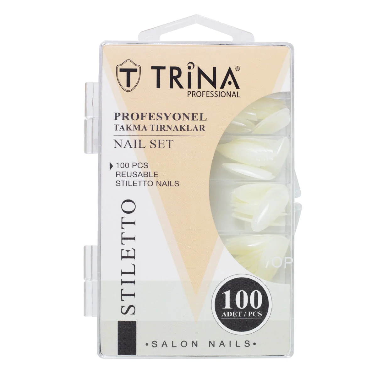 100 LÜ KUTULU ( STİLETTO ) TAKMA TIRNAK TRNNAIL0001
