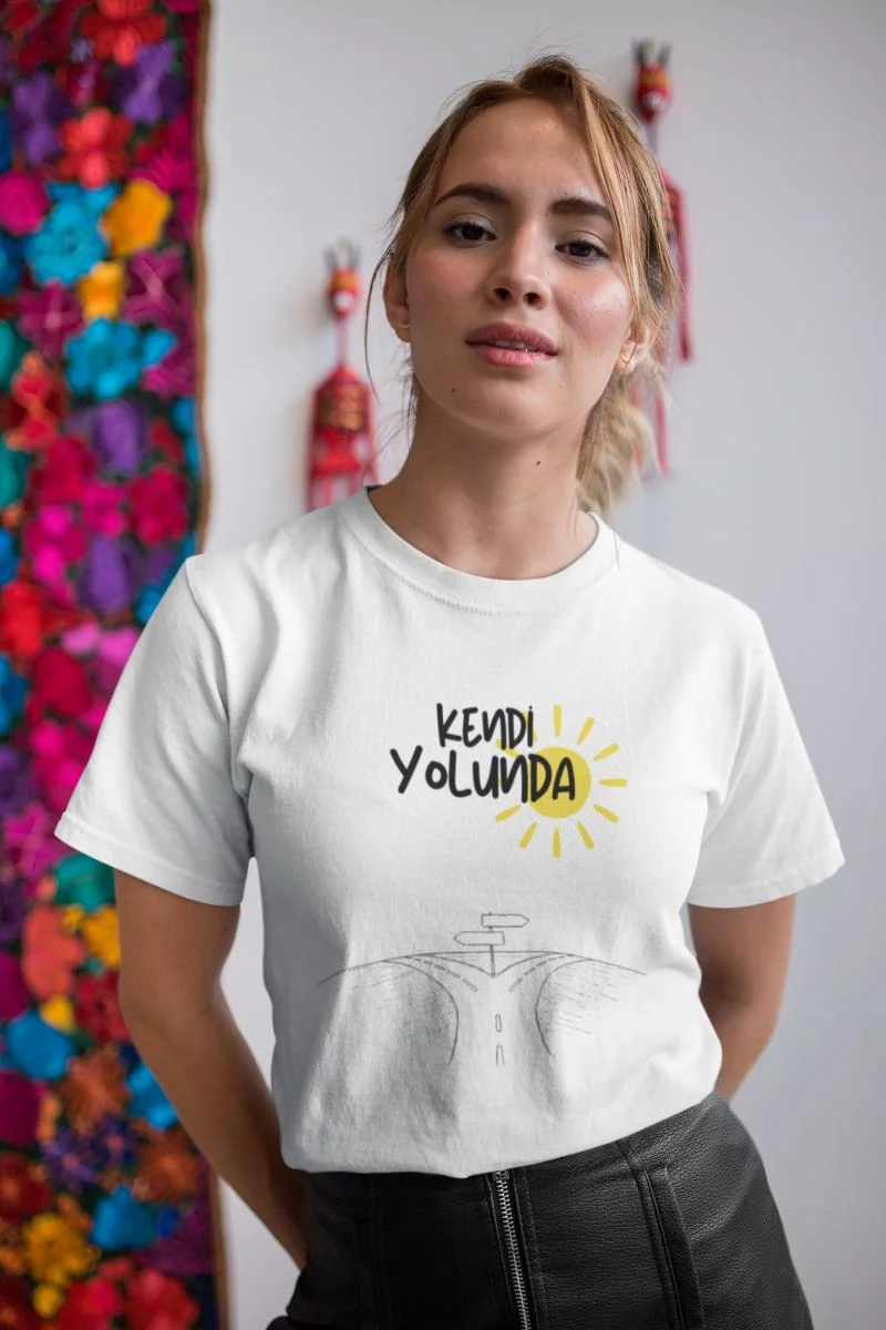 Unisex Erkek/Kadın Özel Baskılı Modern Fit %100 Pamuk Bisiklet Yaka T-Shirt